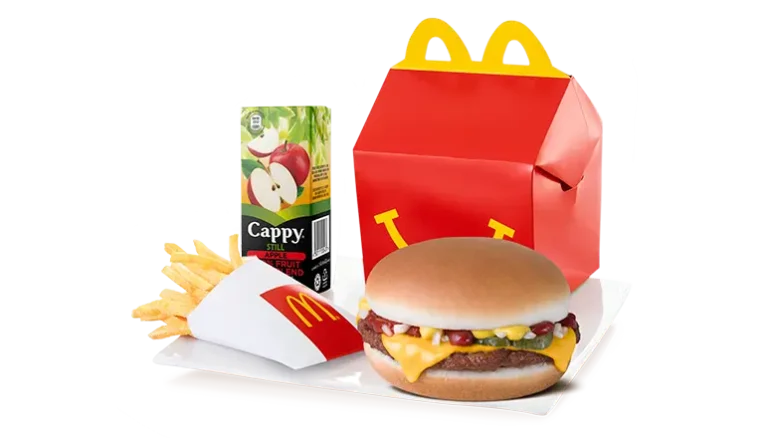 McDonalds Happy Meal With Cheeseburger