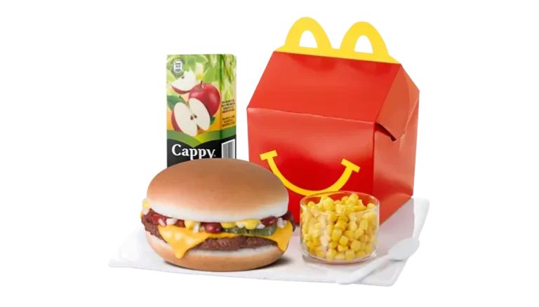 McDonalds Cheeseburger Happy Meal with Corn