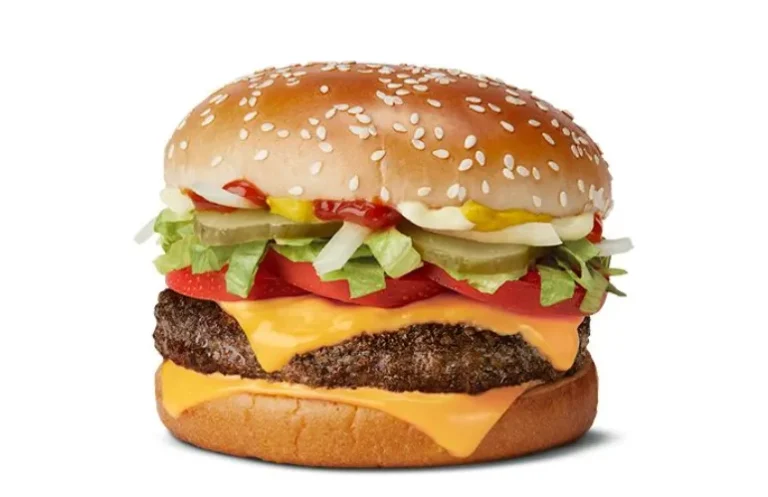 McDonalds Quarter Pounder with Cheese Deluxe burger